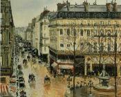 卡米耶 毕沙罗 : Rue Saint-Honore, Afternoon, Rain Effect